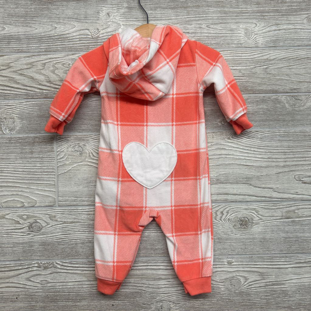 Fleece Outfit W/ Hood Plaid 6M