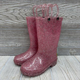 Light Up Glitter Rainboots Heart Handles 6C
