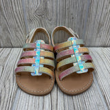 Velcro Glitter Sandals 5C