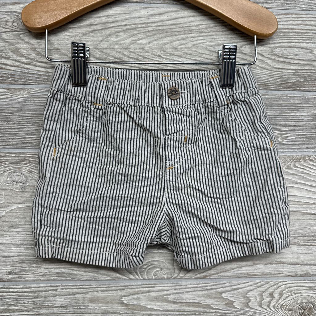 Button Up Shirt W/ Stripe Bow Tie Zebras & Shorts Stripes 18M