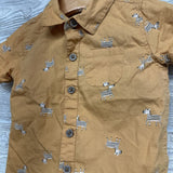 Button Up Shirt W/ Stripe Bow Tie Zebras & Shorts Stripes 18M