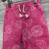 NEW Wide Leg French Terry Pants Flowers 3-6M