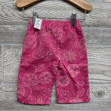 NEW Wide Leg French Terry Pants Flowers 3-6M