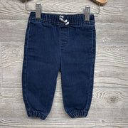 Pull On Drawstring Denim Joggers 6-9M