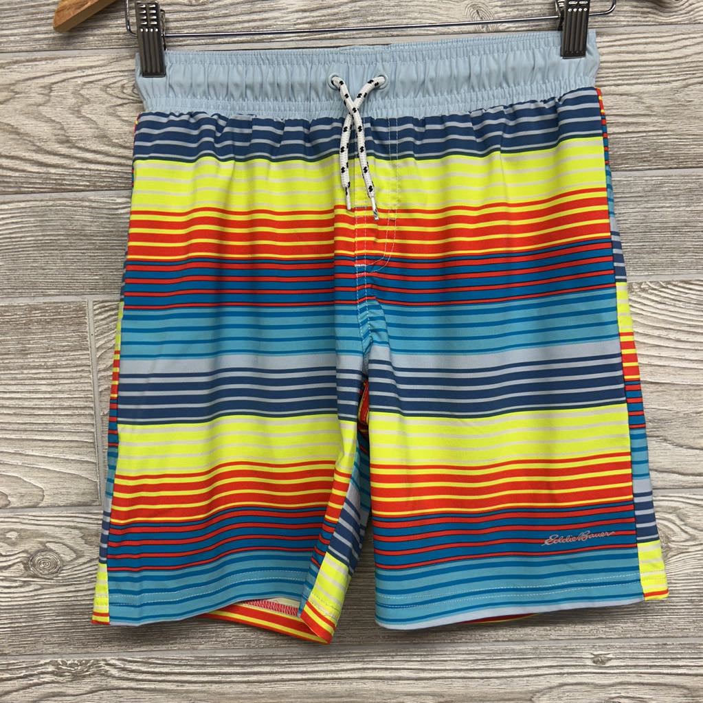 Drawstring Swim Trunks Stripes 10-12
