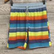Drawstring Swim Trunks Stripes 10-12