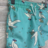 Drawstring Swim Trunks Seagulls French Fries 3T