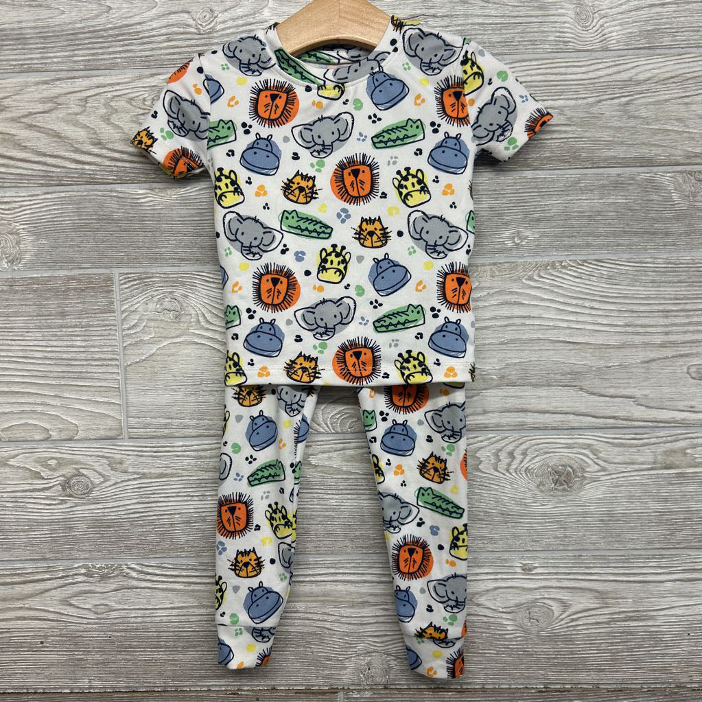 2 Pc PJs Lions Elephants Hippos 2T