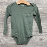 3 Pk LS Bodysuits Chest Pocket Dinosaurs Stripes Solid 24M