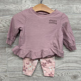 Textured LS Shirt & Leggings Always Smiling Flowers 6M