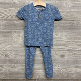 2 Pc Ribbed PJs Lions 2T