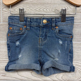 Distressed Denim Shorts Cuffed 3T