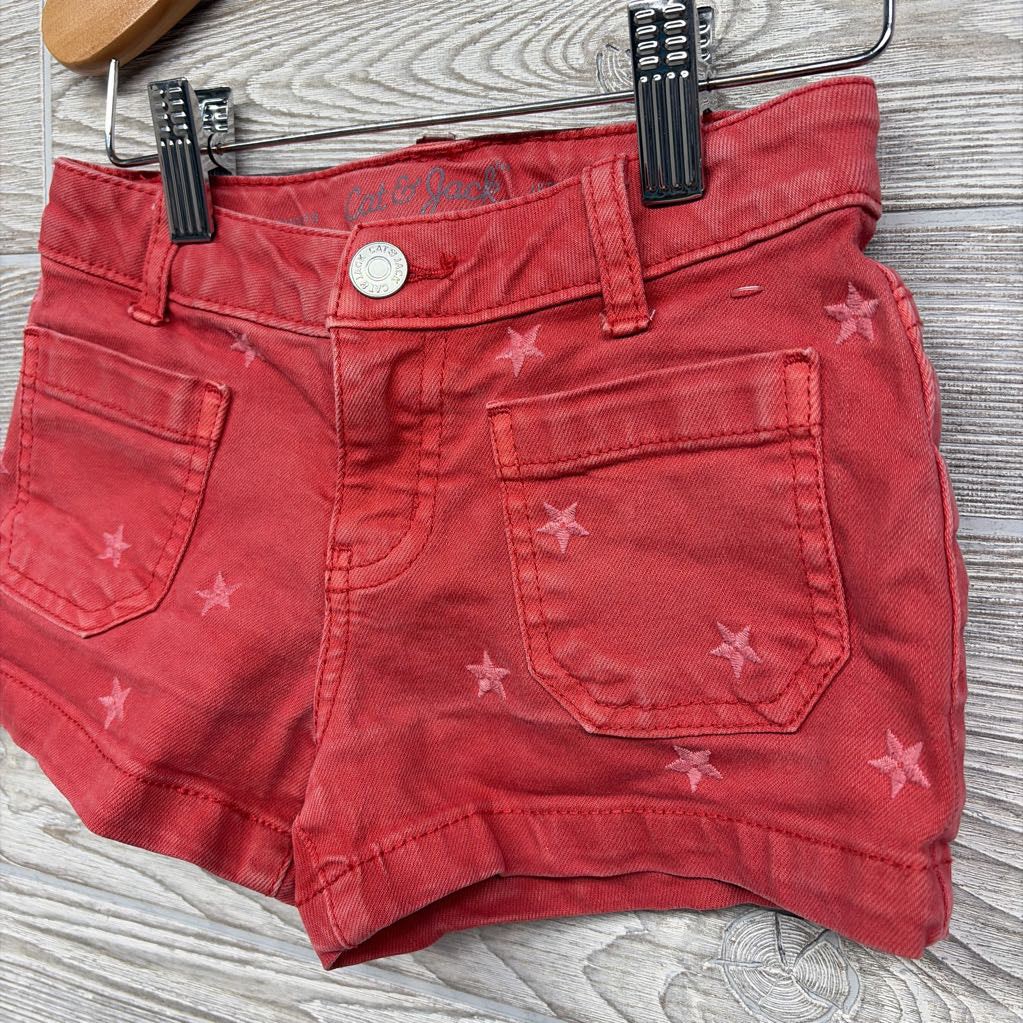 Denim Shorts Embroidered Stars 4-5
