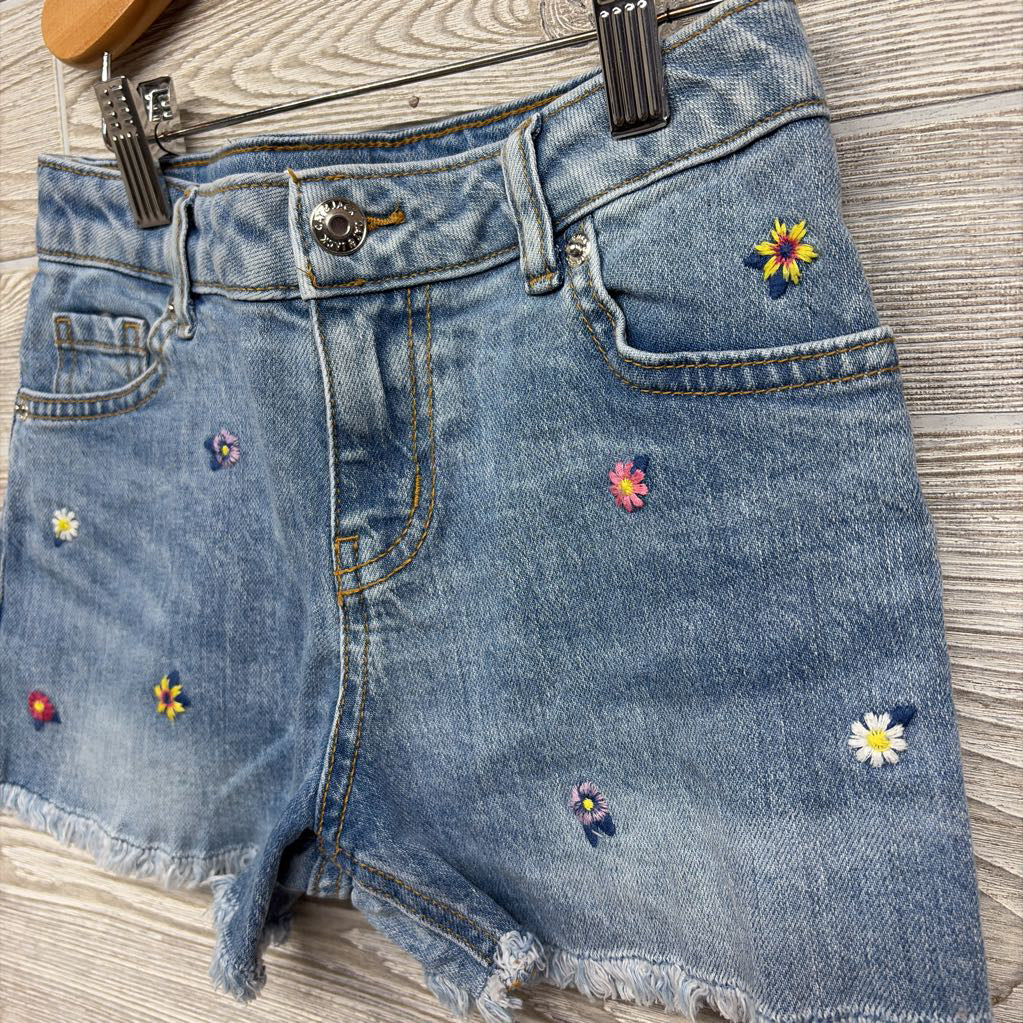 Denim Shorts Embroidered Flowers 8