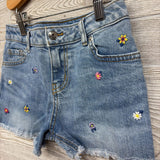 Denim Shorts Embroidered Flowers 8