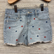 Denim Shorts Embroidered Stars 6-7