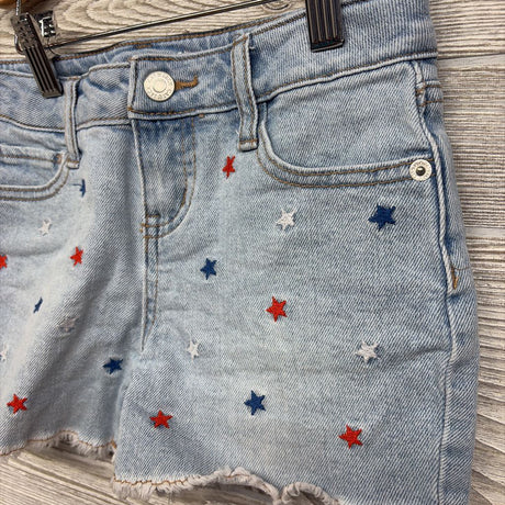 Denim Shorts Embroidered Stars 6-7
