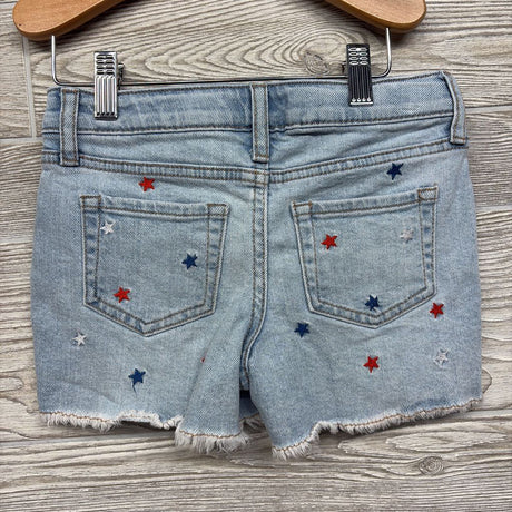 Denim Shorts Embroidered Stars 6-7