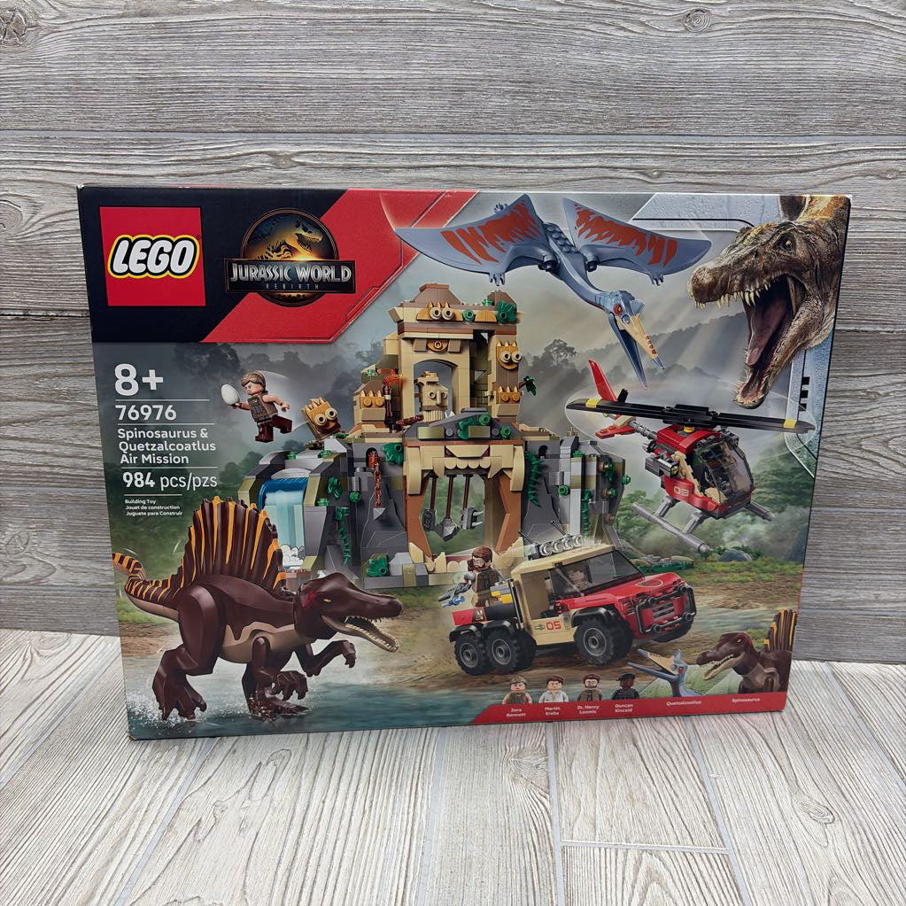 NEW Building Set Spinosaurus & Quetzalcoatlus Air Mission Jurassic World #76976
