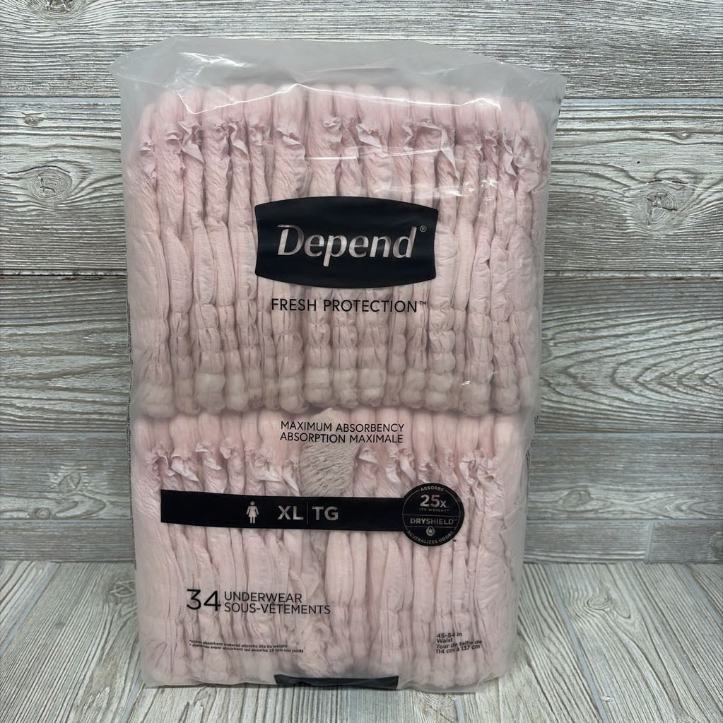 NEW 34 Pk Postpartum Maximum Absorbency Underwear XL