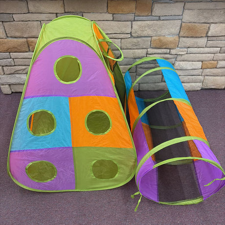 4 Pc Tent, Tunnel And Ball Pit Playhouse Set