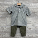 Active Polo Shirt Stripes & Woven Joggers 12M