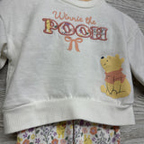 Crewneck Winnie The Pooh & Ribbed Flare Pants Flowers 6-9M