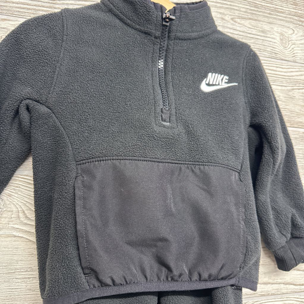 1/4 Zip Fleece Pullover & Joggers Swoosh 18M