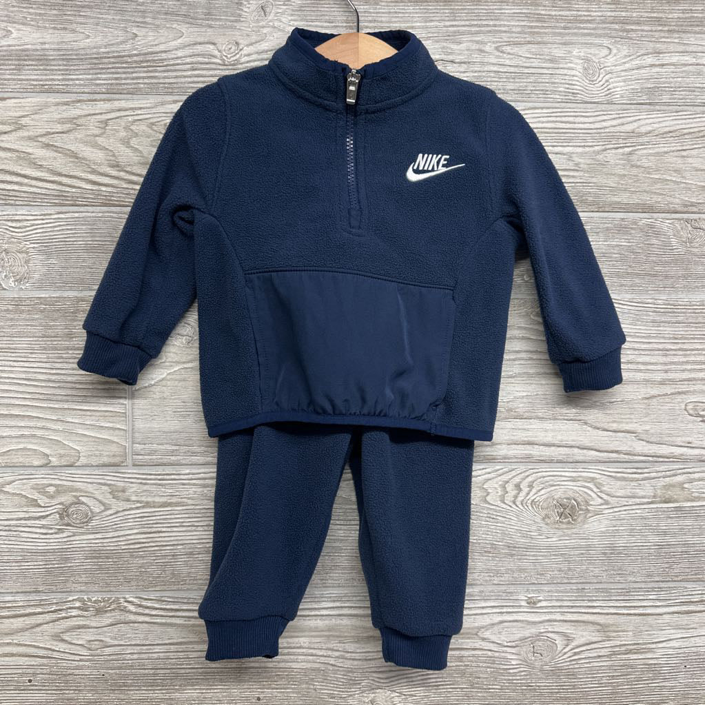 1/4 Zip Fleece Pullover & Joggers Swoosh 18M