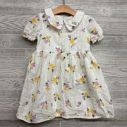 Collared Dress Flowers Scallop Trim 5T