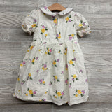 Collared Dress Flowers Scallop Trim 5T