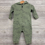 Waffle Knit Outfit W/ Hood Dinosaurs 9M