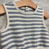 Organic Blue Striped Bubble Romper 24M