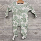 Ribbed Snap Up Sleeper Leaves 3M