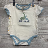 Organic 2 Pk Bodysuits Dinosaurs 6-9M