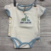 Organic 2 Pk Bodysuits Dinosaurs 6-9M