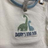 Organic 2 Pk Bodysuits Dinosaurs 6-9M