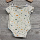 Organic 2 Pk Bodysuits Dinosaurs 6-9M