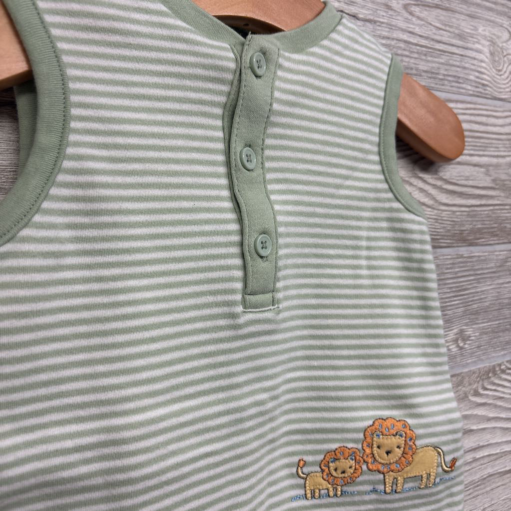 Shorty Romper Lions Stripes 9M