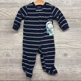 Blanket Sleeper Stripes Polar Bear 6M