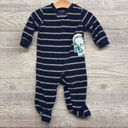 Blanket Sleeper Stripes Polar Bear 6M