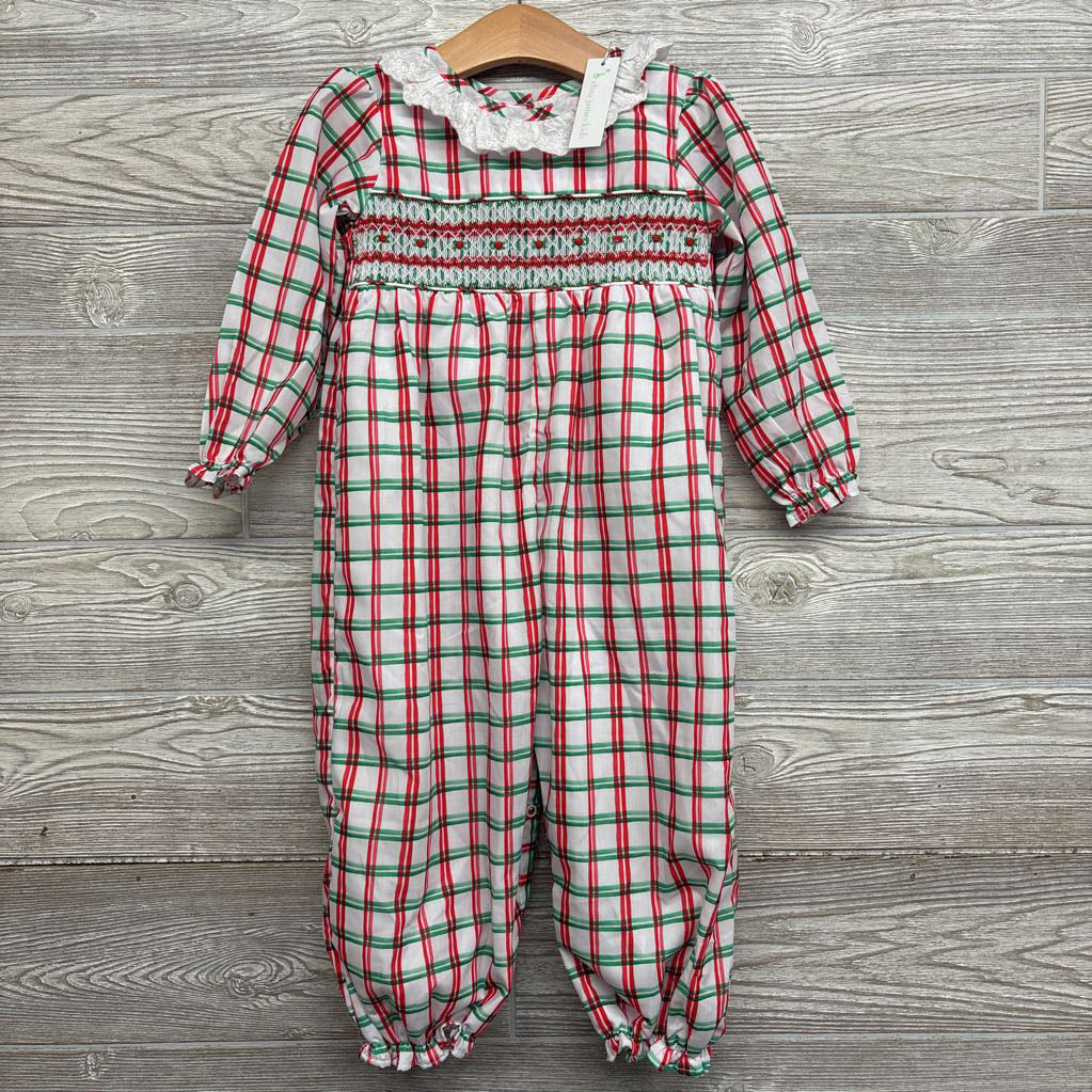 NEW Smocked LS Dress Plaid 3t