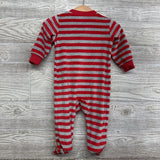 Plush Blanket Sleeper Deer & Stripes 6M