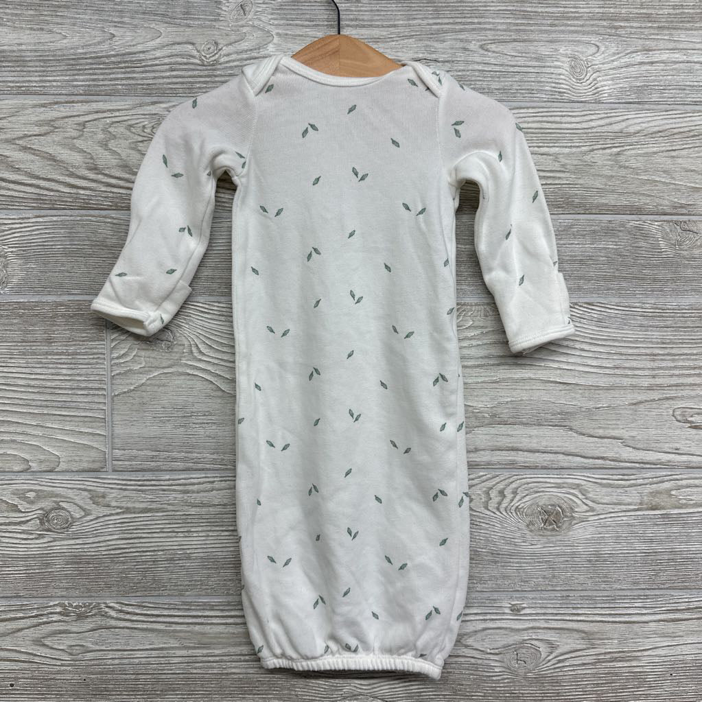Pj Gown Leaves 0-3M