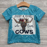 Shirt Just A Girl Who Loves Cows 12-18M