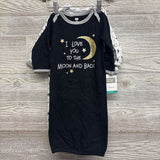 NEW 3 Pk I Love You To The Moon & Back Gown 0-6M