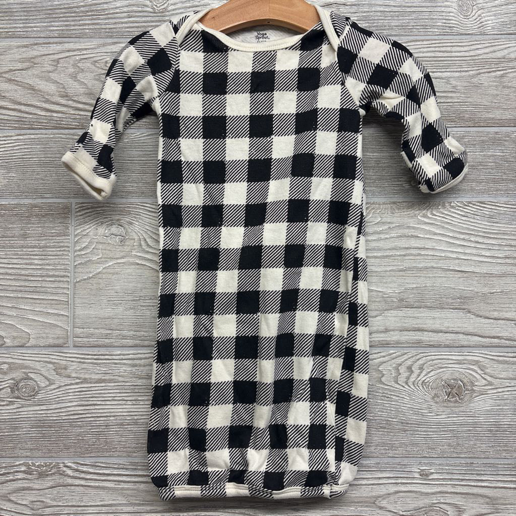 Pj Gown Gingham 0-6M