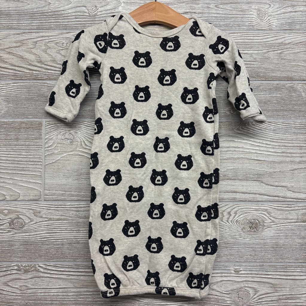 Pj Gown Bear 0-6M
