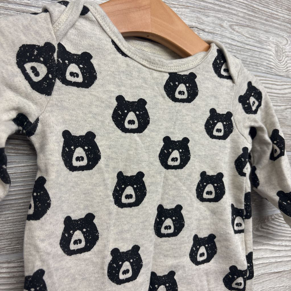 Pj Gown Bear 0-6M