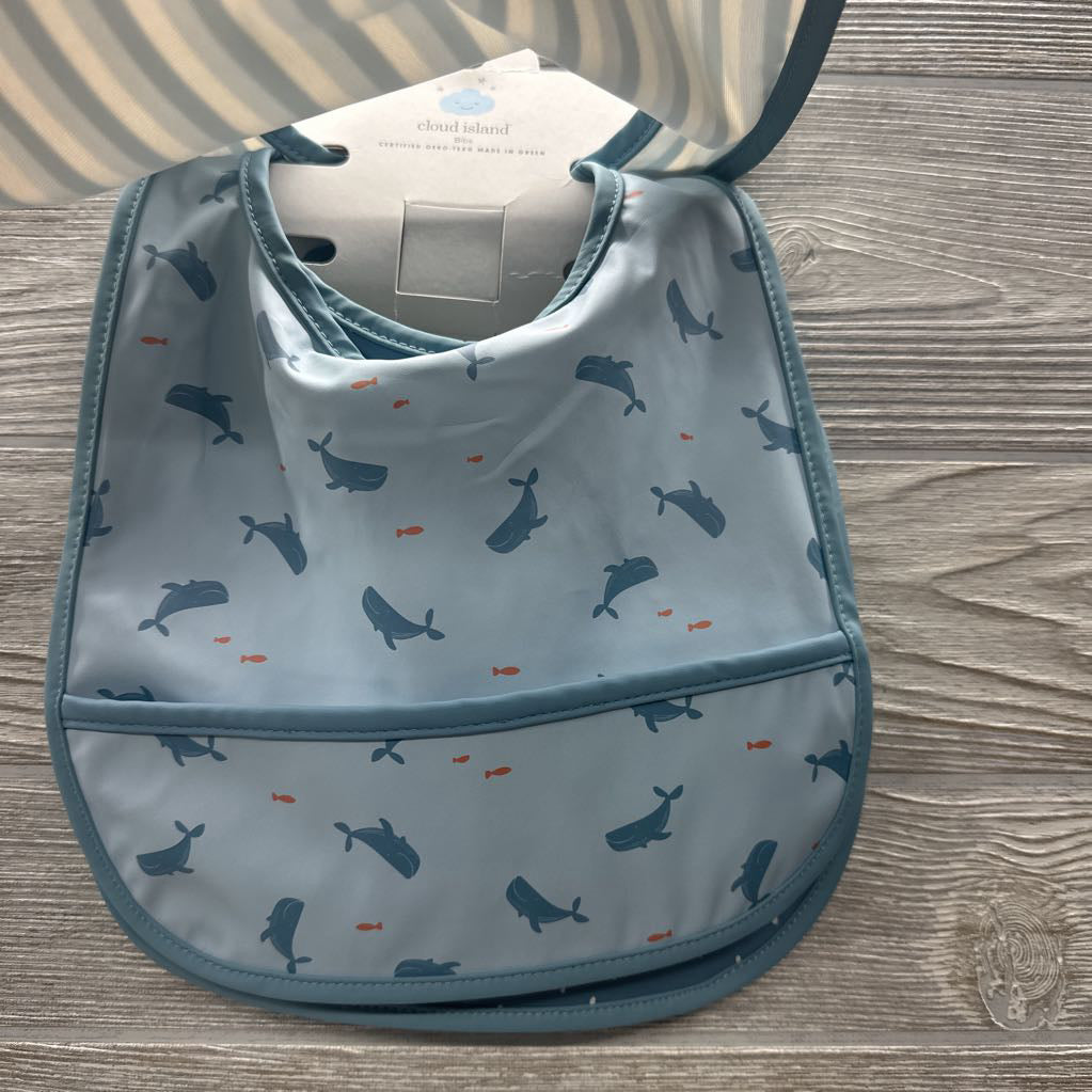NEW 3 Pk Pocket Bibs